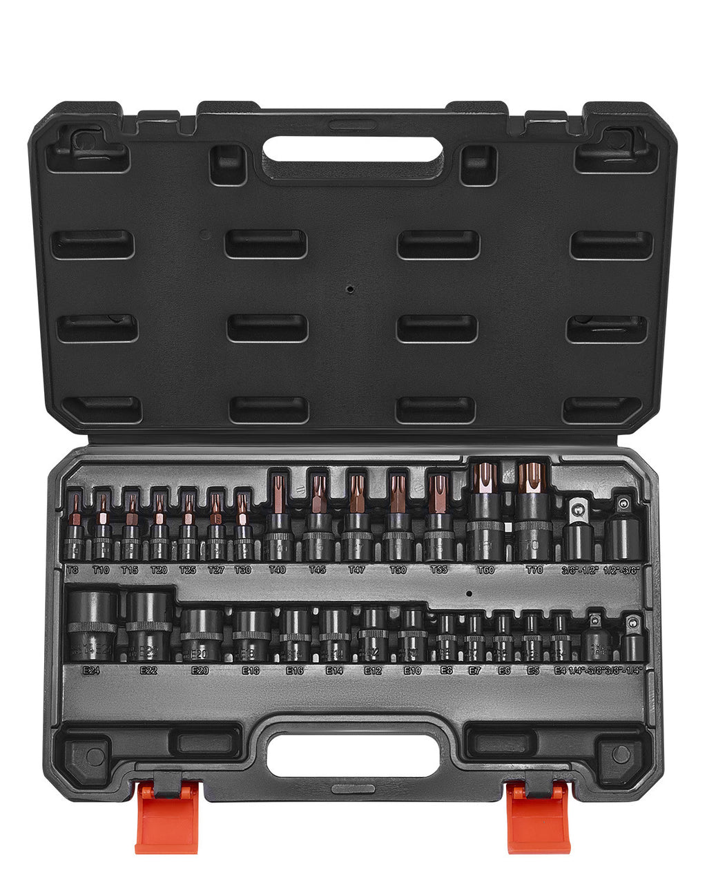 31-Piece Torx and External Socket Set with Storage Case - T8-T70, E4-E24
