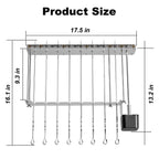 Electric Skewer Kabob Shish Automatic Rotating Rotisserie Grill Rack Outdoor BBQ
