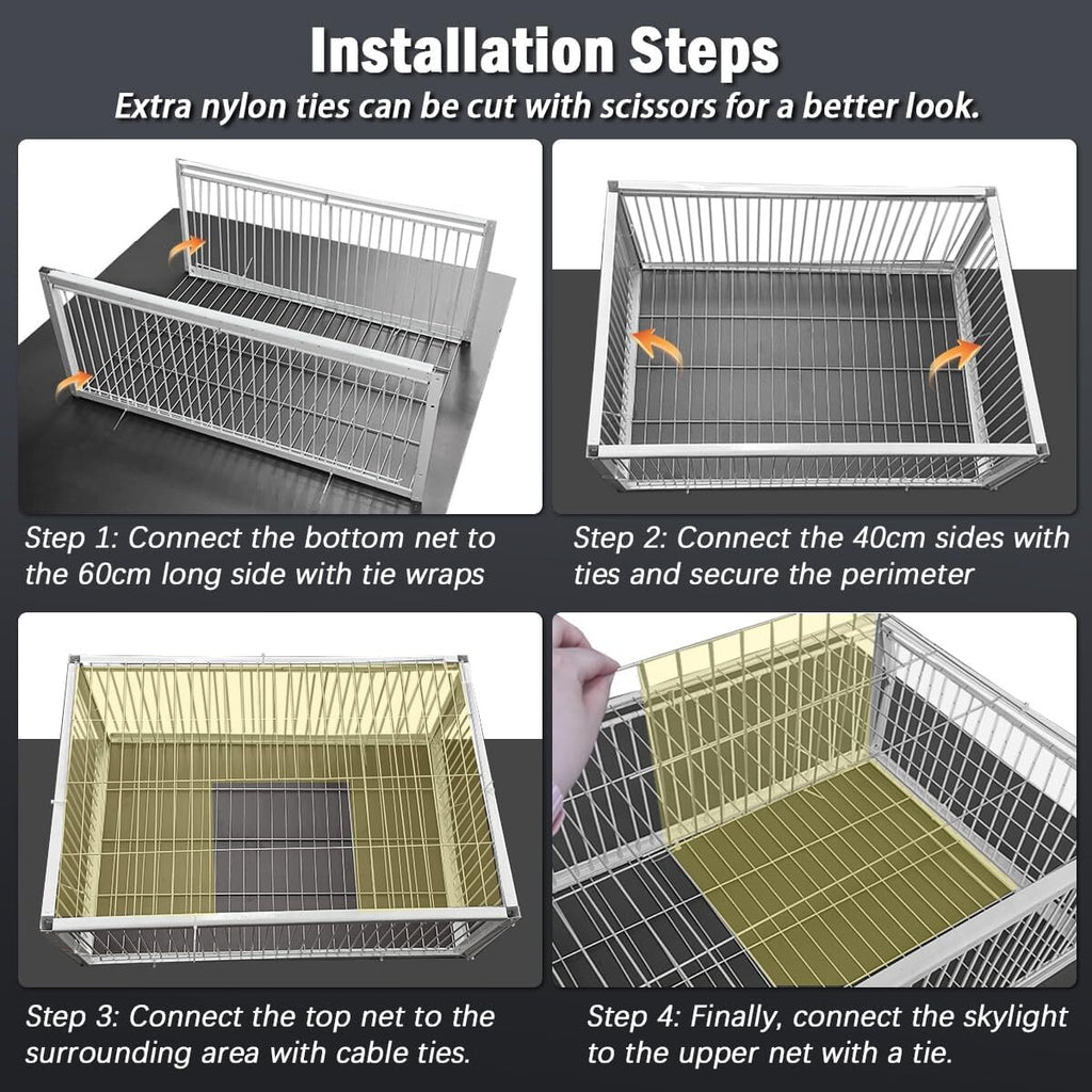 Birds Cage Small Animals Catch Trap Four Sides One Way Entrance Anti-Escape Slot