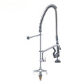 25" Commercial Pre-Rinse Faucet Wall Mount Kitchen Sink Faucet w/ Sprayer