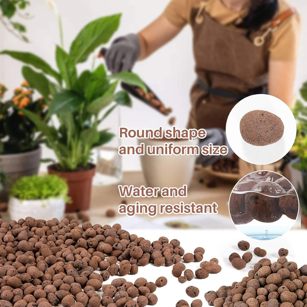 10L Clay Pebbles Clay Balls for Gardening Plants Drainage Aquaponics Hydroponics