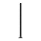 Glass Clamp 37.4" H Railing Bracket for 0.39"-0.47" Glass, Black