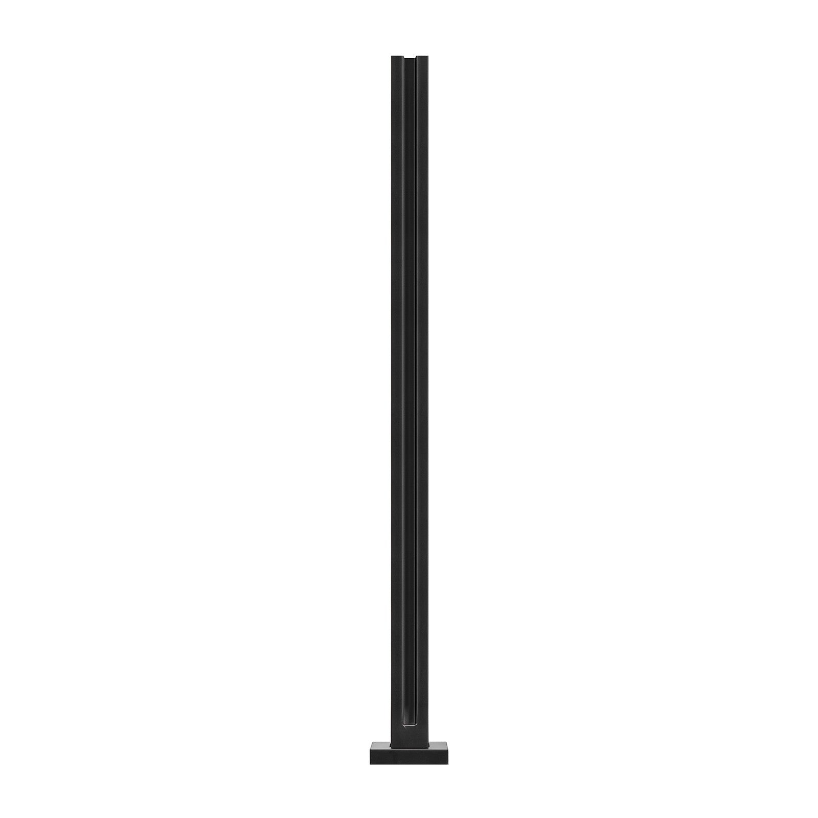 Glass Clamp 37.4" H Railing Bracket for 0.39"-0.47" Glass, Black