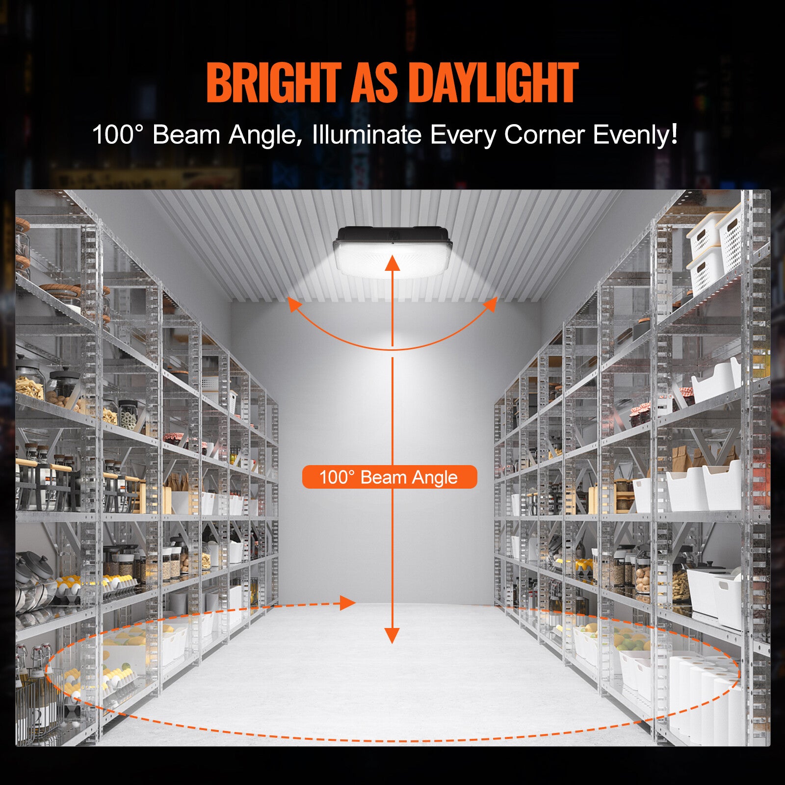4-Pack 150W LED Canopy Lights 16500LM 5000K for Outdoor Use
