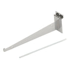 10x Slatwall Shelf Brackets Grooved Panel Display Hooks for Store or Supermarket
