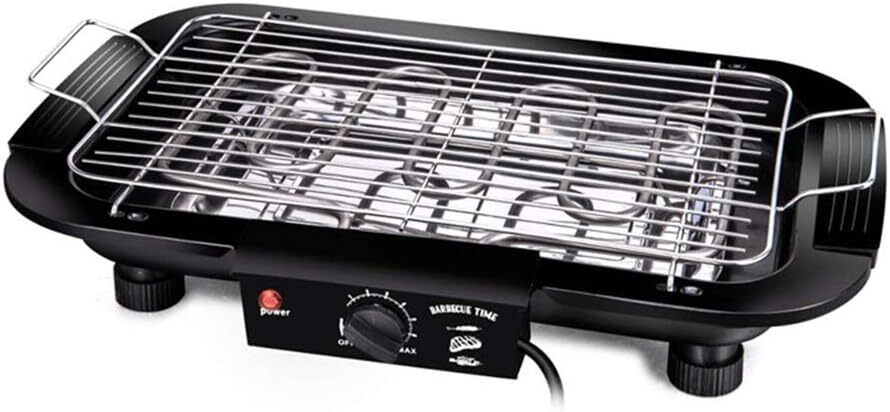 Electric Indoor Grill Adjustable Temp Removable Dishwasher Safe Grilling Plate
