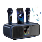 Bluetooth Karaoke Speaker & 2 Wireless Microphones Rechargeable Karaoke Machine