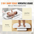 2-in-1 Digital Baby and Toddler Scale with LCD Display, 66 lbs Capacity