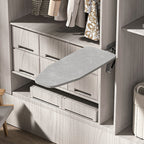 Hidden Ironing Board Wardrobe Cabinet Built-In Push Drop Down Ironing Board