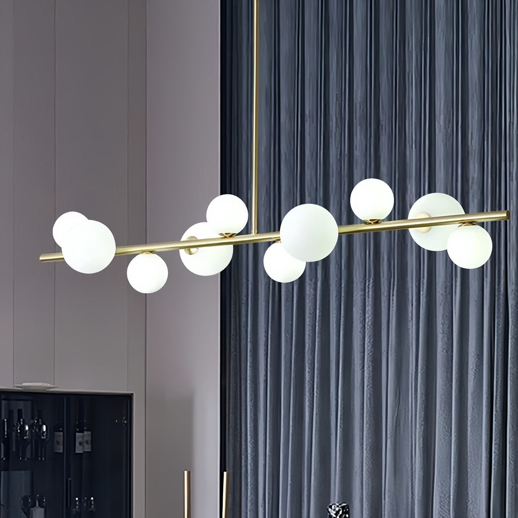 Modern Globe Chandelier LED Pendant Light Dining Room LED Chandelier 10 Lights