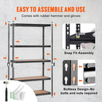 Heavy Duty Metal Storage Shelving Unit with Adjustable Shelves and 2000 lbs Capacity