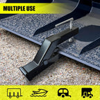 Clamp On Tractor Bucket Hitch 2 Ball Mount Adapter Compatible Heavy Duty Black