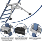 150kg Ladder Stabilizer for Roof Wall Standoff Ladder Accessory Safety Stability