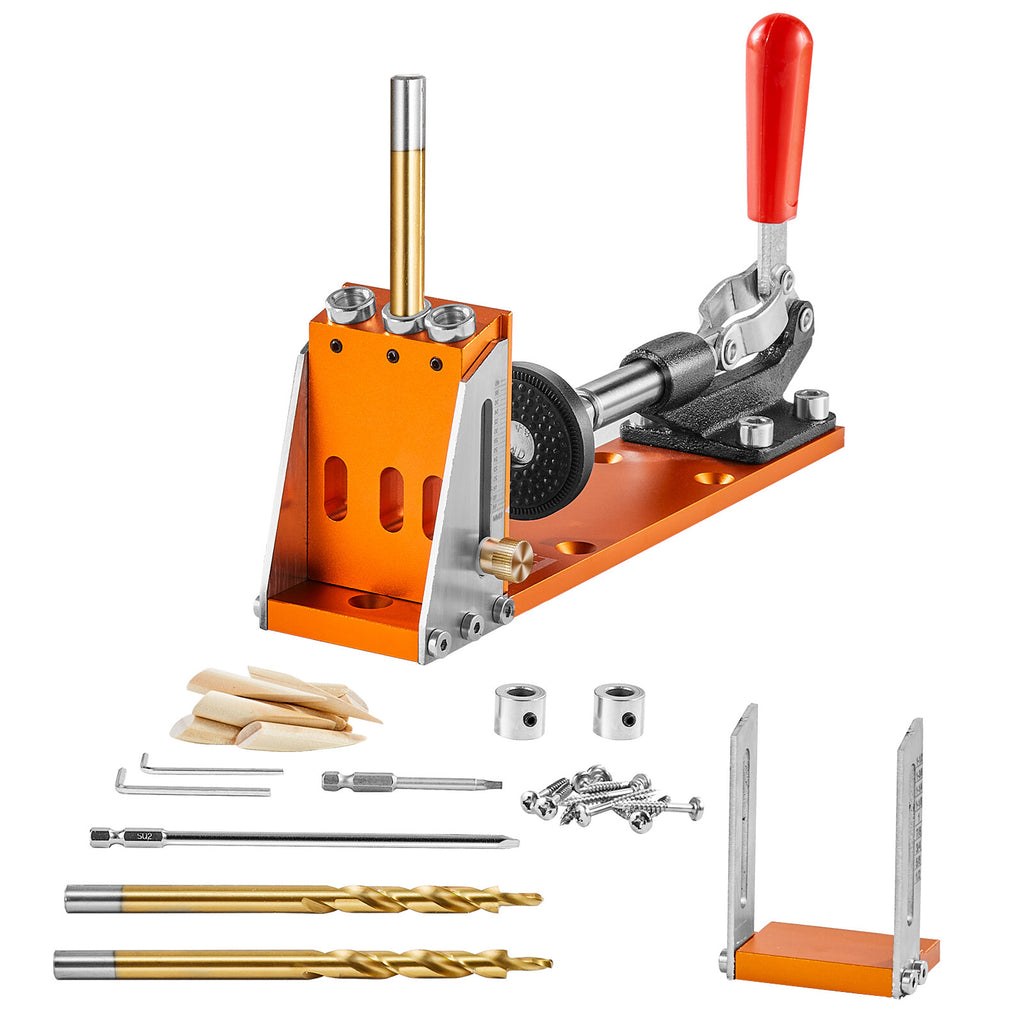 Adjustable Pocket Hole Jig Kit for Precise Woodworking and Joinery