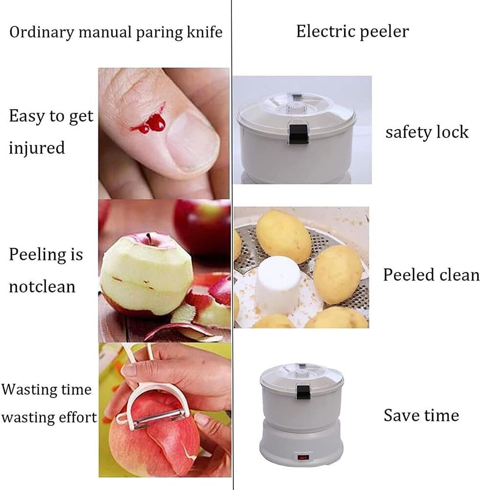 220V Automatic Electric Potato Peeler Potato Peeling Machine Vegetable Peeler