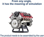 V8 Engine Model Kit Mini Motor Engine Simulation Dynamic V8 That Runs for Model