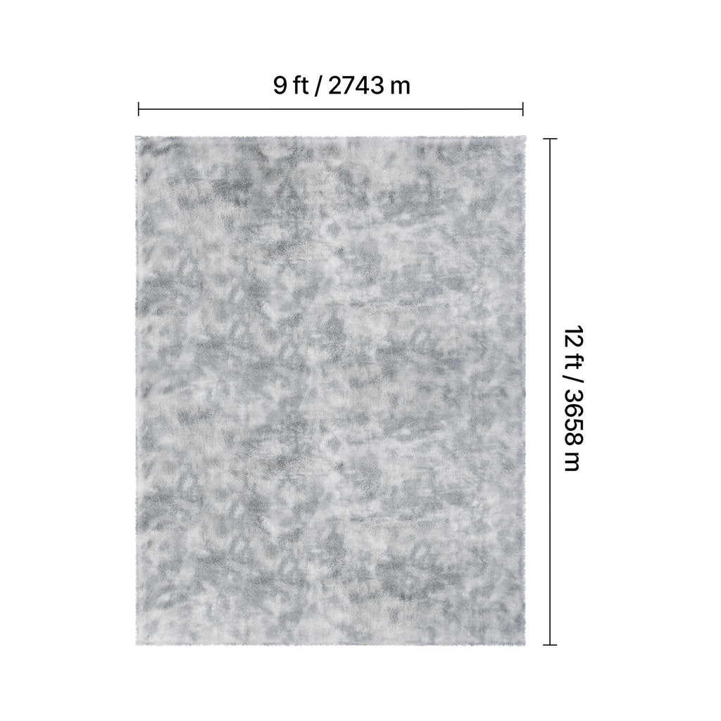 Indoor Plush Area Rug 2.74 x 3.66m Soft Carpet for Living Room Decor