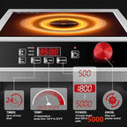 5000W Commercial Induction Cooktop Powerful Electric Countertop Induction Burner