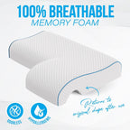 Couples Pillow Arched Cuddle Pillow with Arm Hole Slow Breathable Memory Foam AU