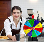 12" Spinning Prize Wheel 12 Slots Tabletop Spinner for Trade Show Carnival Party