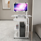 Overbed Bedside Table Standing Desk Hanging Laptop Computer Height Adjustable