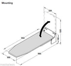 Foldable Wall Mounted Ironing Board -Space Saving in Laundry or Kitchen AU Stock