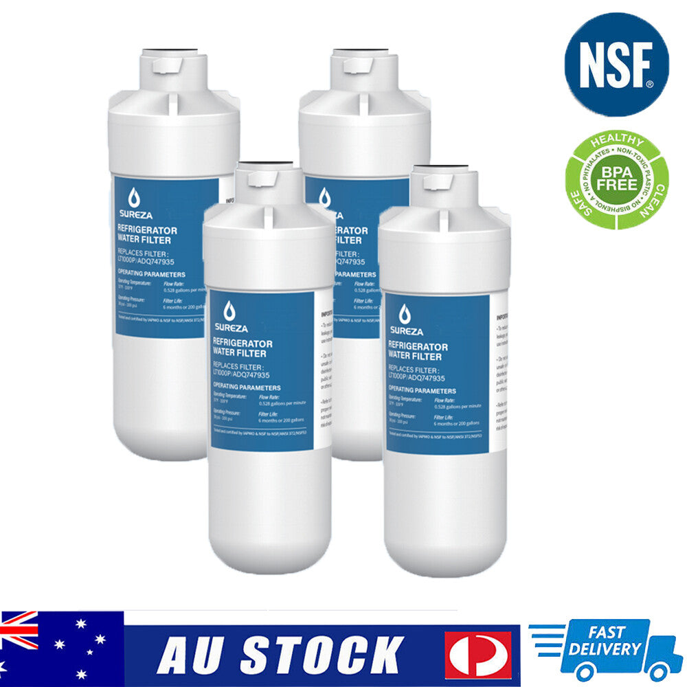 4 Pack For LG-LT1000P ADQ747935 Refrigerator Water Filter Replacement AU SHIP