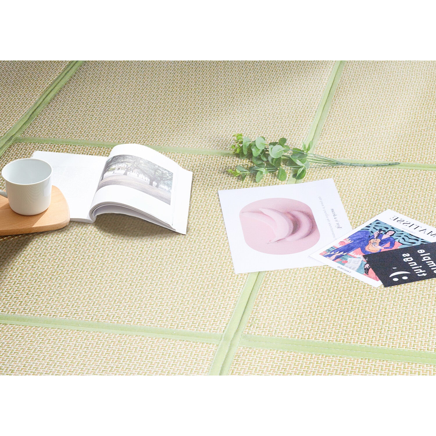 180*180cm Tatami Mat Rattan Japanese Floor Mat 1.2cm Thickness Large Area Rug