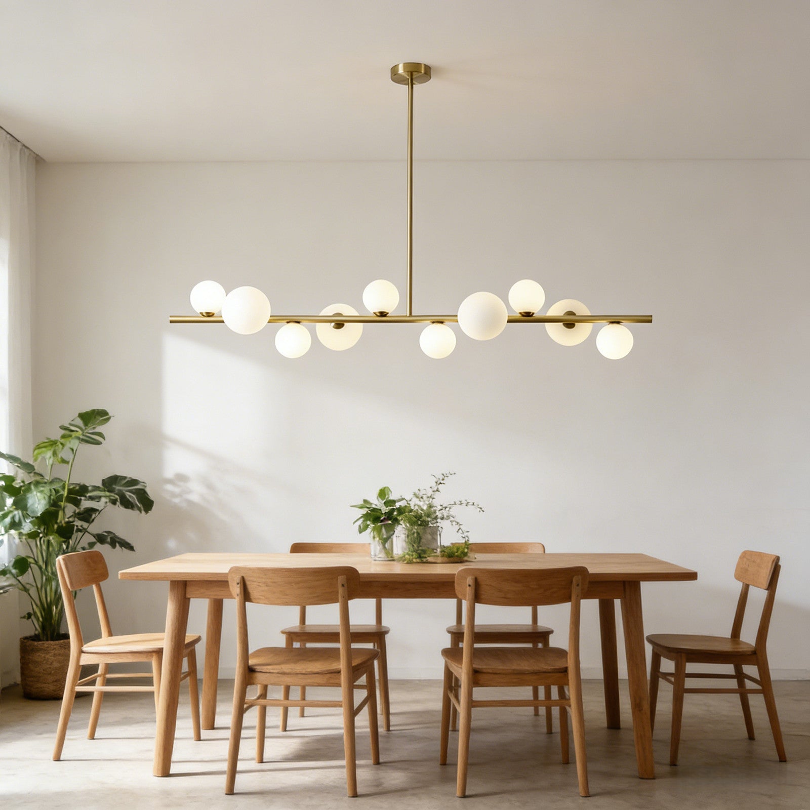 Modern Globe Chandelier LED Pendant Light Dining Room LED Chandelier 10 Lights