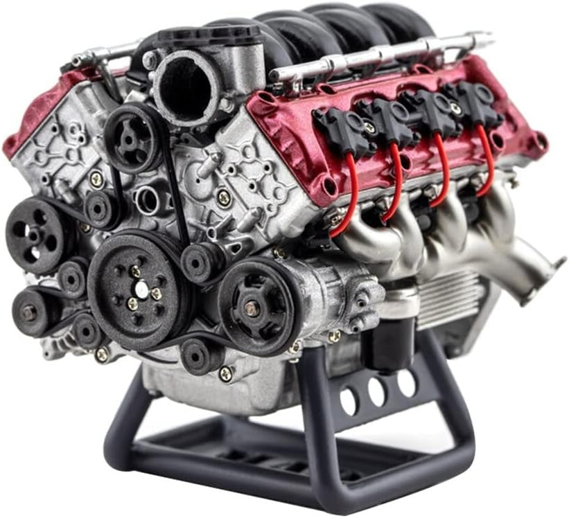 V8 Engine Model Kit Mini Motor Engine Simulation Dynamic V8 That Runs for Model