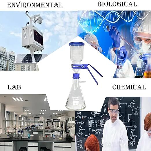 Glass Vacuum Suction Filter 1000mL Lab Vacuum Filtration Distillation Apparatus