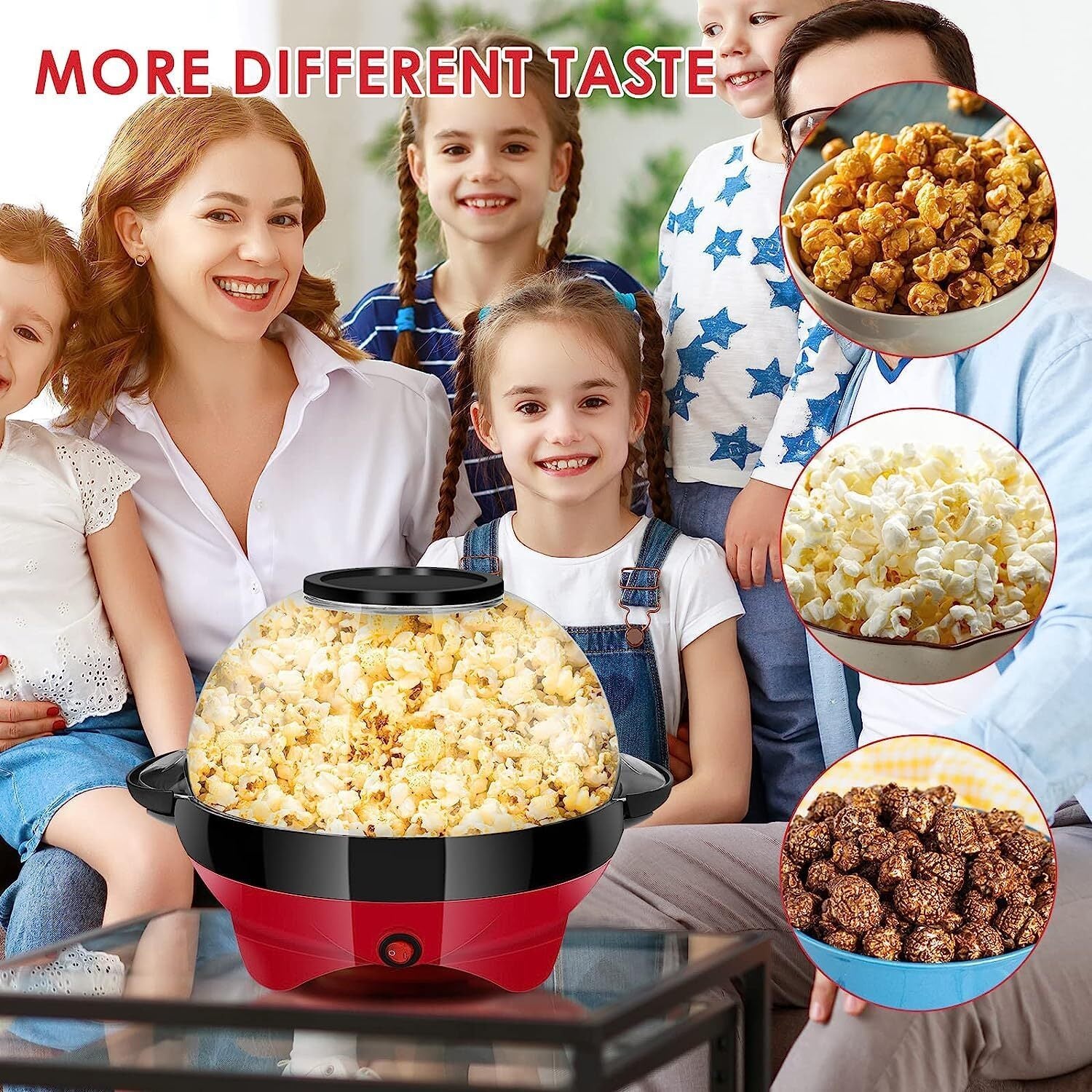 5L Home Electric Hot Air Popper Popcorn Maker Pop Corn Party Snack Machine 800W