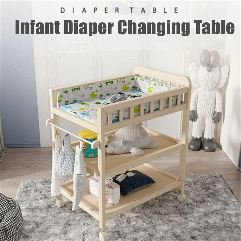 Baby Changing Table Portable Infant Diaper Changing Table with Storage Shelf
