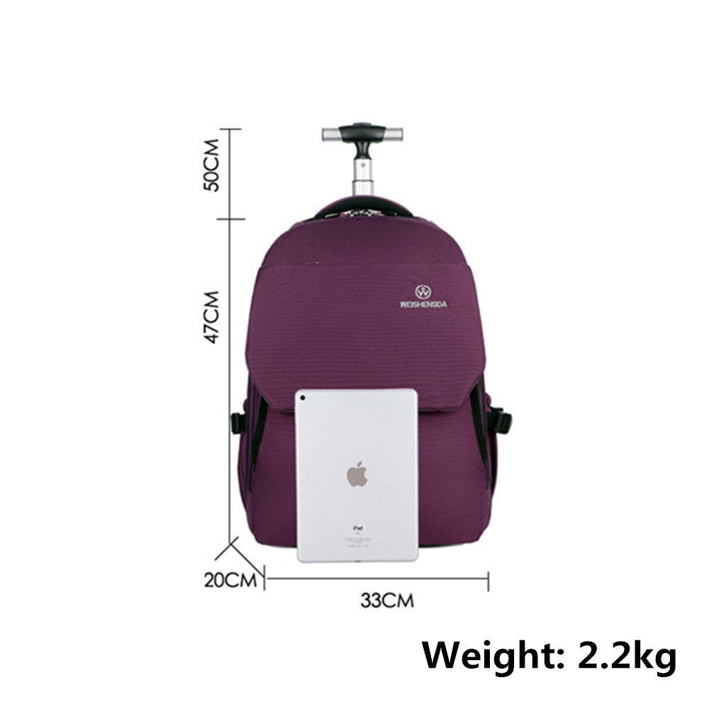 19'' Wheeled Rolling Backpack for Men Women Business Laptop Travel Bag AU