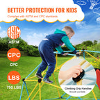 8FT Geometric Dome Climber with Slide for Kids Aged 3-9