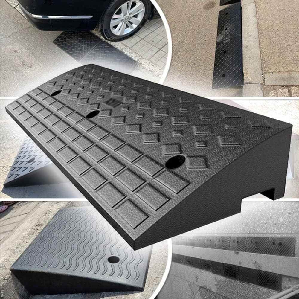 100cm Rubber Curb Ramp Threshold Kerb For Car Truck Wheelchair Driveway Access