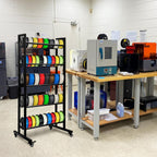 3D Printer Filament Storage Rack, Heavy Duty Metal 5-Tier Rolling Shelves
