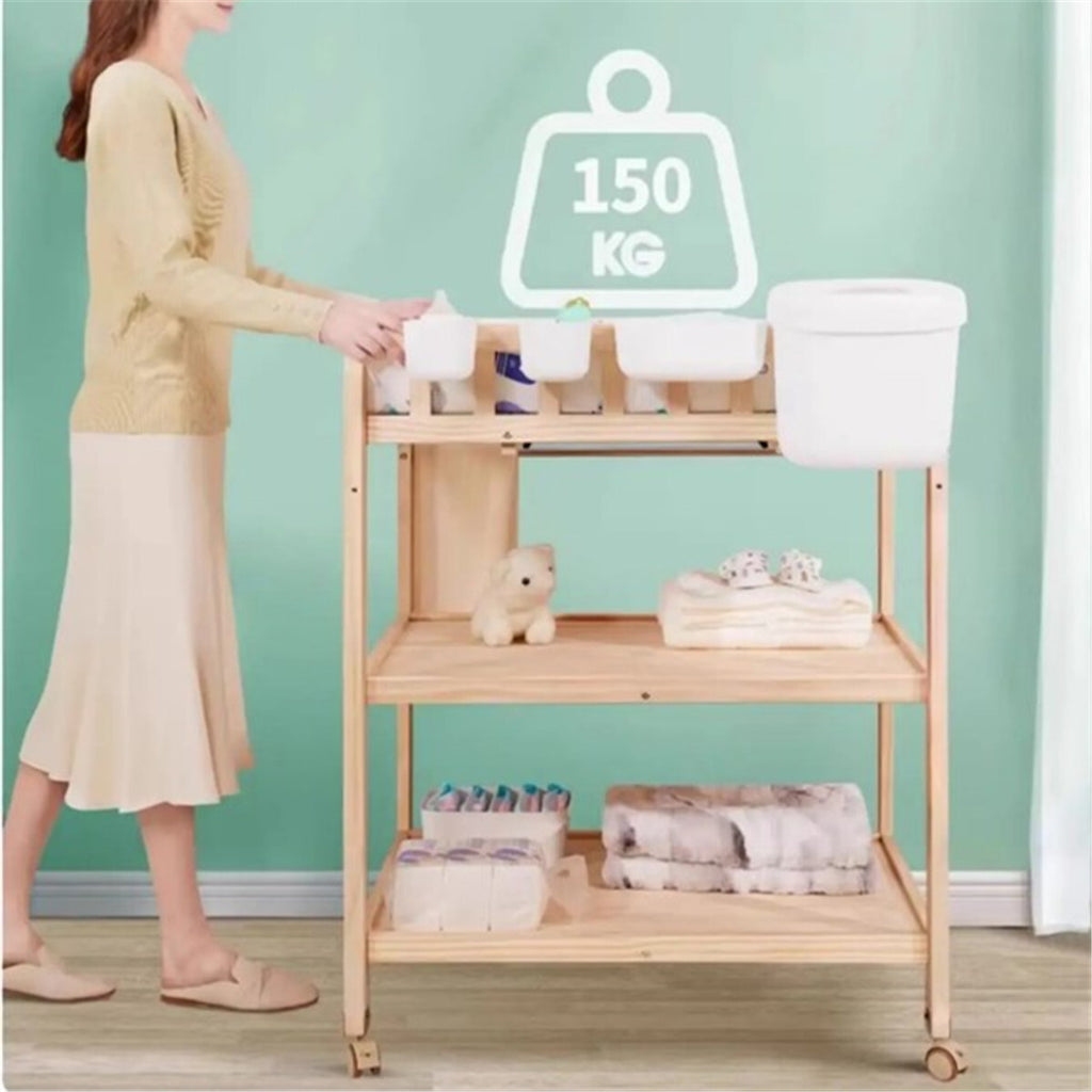 Baby Changing Table Portable Infant Diaper Changing Table with Storage Shelf