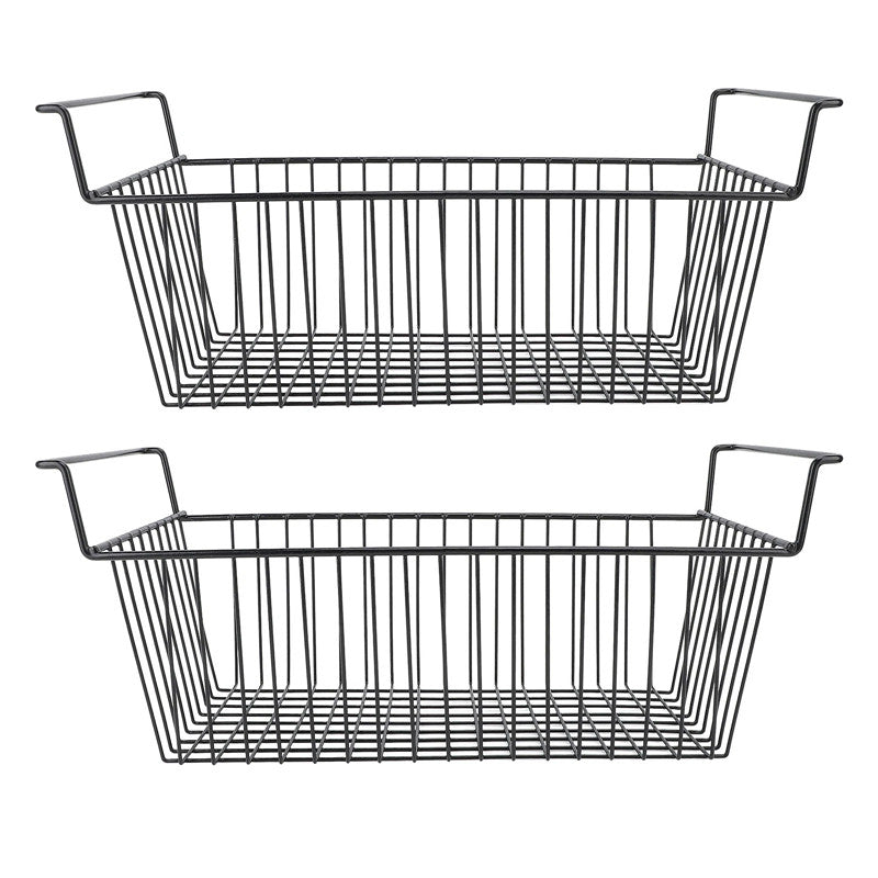 2X Freezer Organizer Bins Stackable Deep Freezer Organizer Bins W/ Handle AU