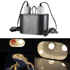 8inch Light Fixture Max 300W Dual Reptile Heat Lamp Fixture w/Separate Switches
