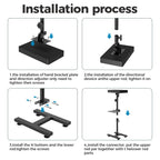 Tattoo Arm Rest Adjustable Height Leather Soft Sponge Pad Tattoo Armrest Stand