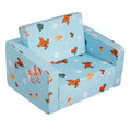 Foldable 2-in-1 Kids Sofa Chair in Pink - Lounger, Nap Chair & Play Mat