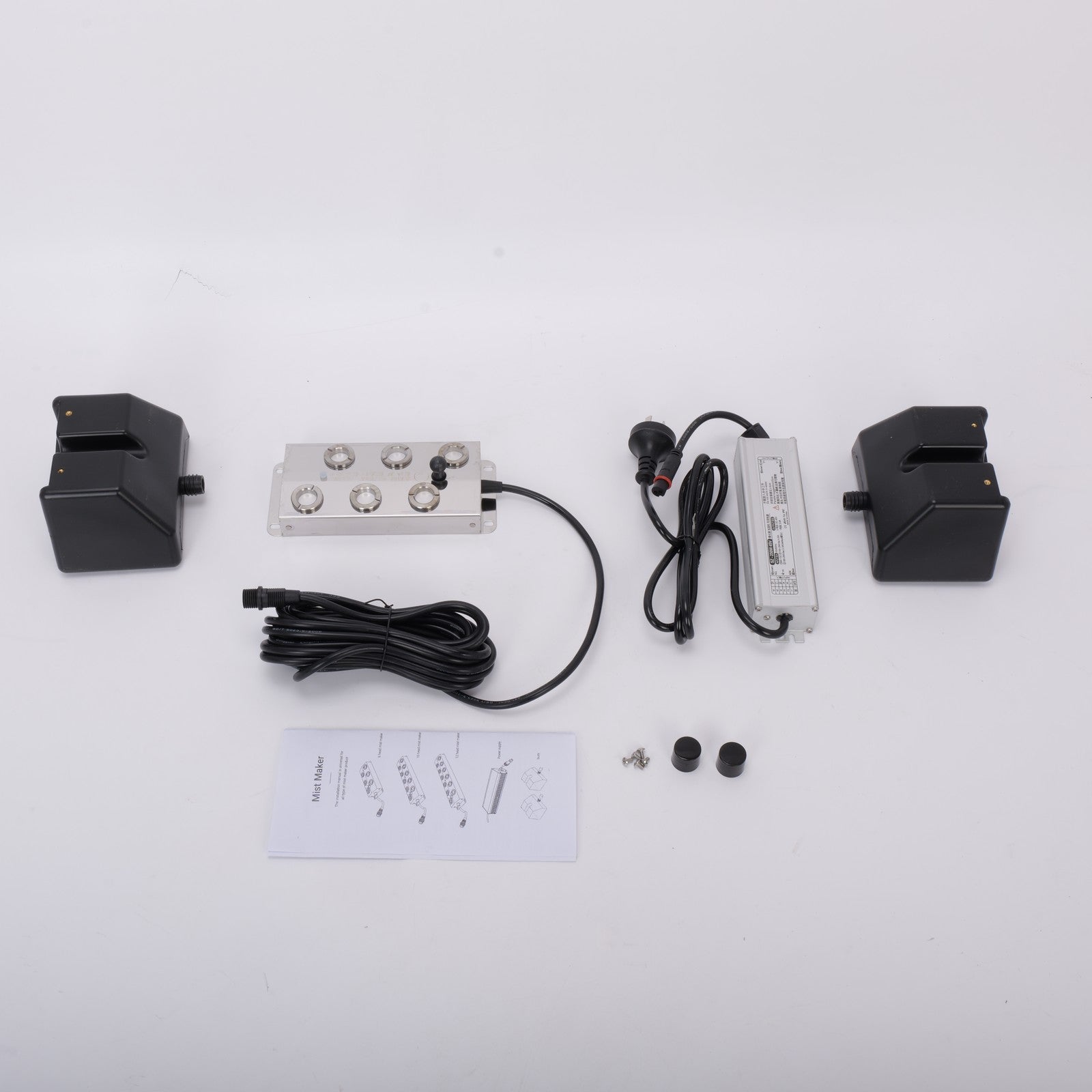 Ultrasonic Mist Maker 6 Head Pond Fogger with 250W Power Supply for Pond Garden
