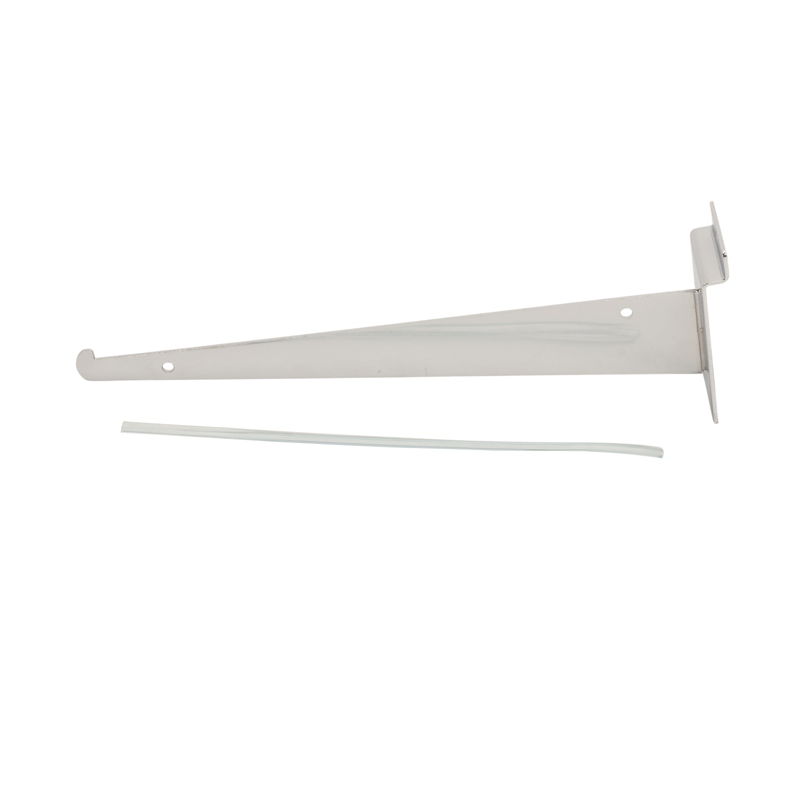 10x Slatwall Shelf Brackets Grooved Panel Display Hooks for Store or Supermarket