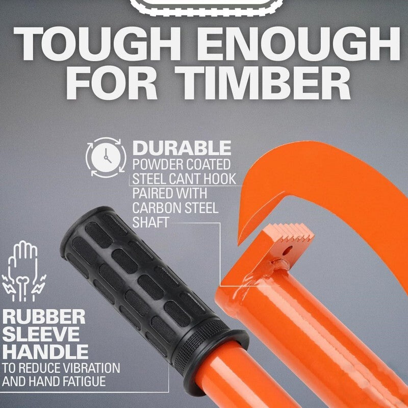 130cm Timber Jack Tool Cant Hook Log Roller Tool w/ Log Hook for Felling Logging