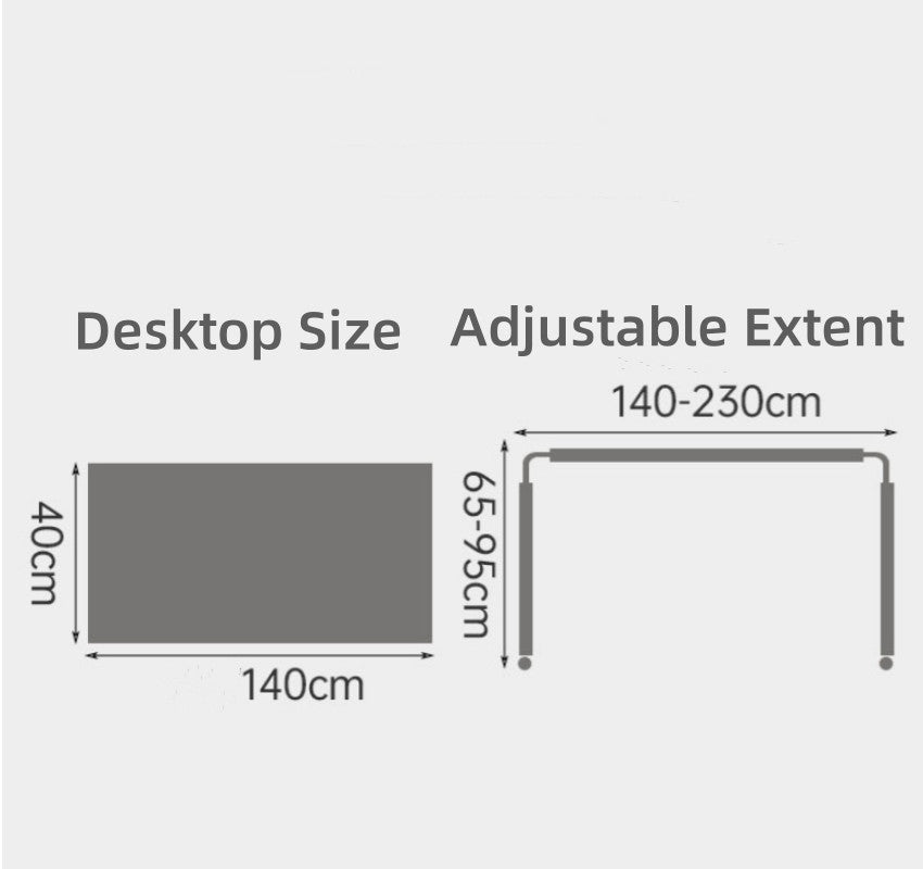 1.4m Movable Overbed Laptop Desk Stretchable Hospital Patient Cross Bed Table