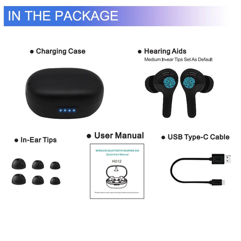 Bluetooth Hearing Aid Rechargeable Hearing Aids Severe Hearing Loss Amplifier
