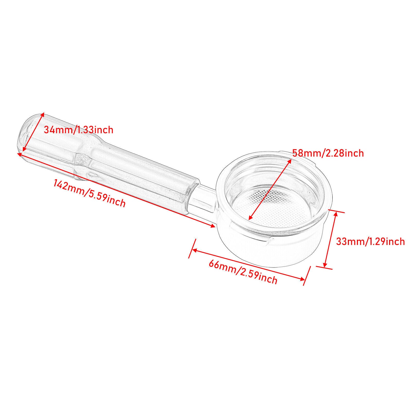 Coffee Portafilter 58mm Bottomless Portafilter For Breville BES980 BES990 BES920