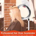 Standing Hair Dryer Accelerator Colour 360 Rotating Halo Rolling Salon Equipment