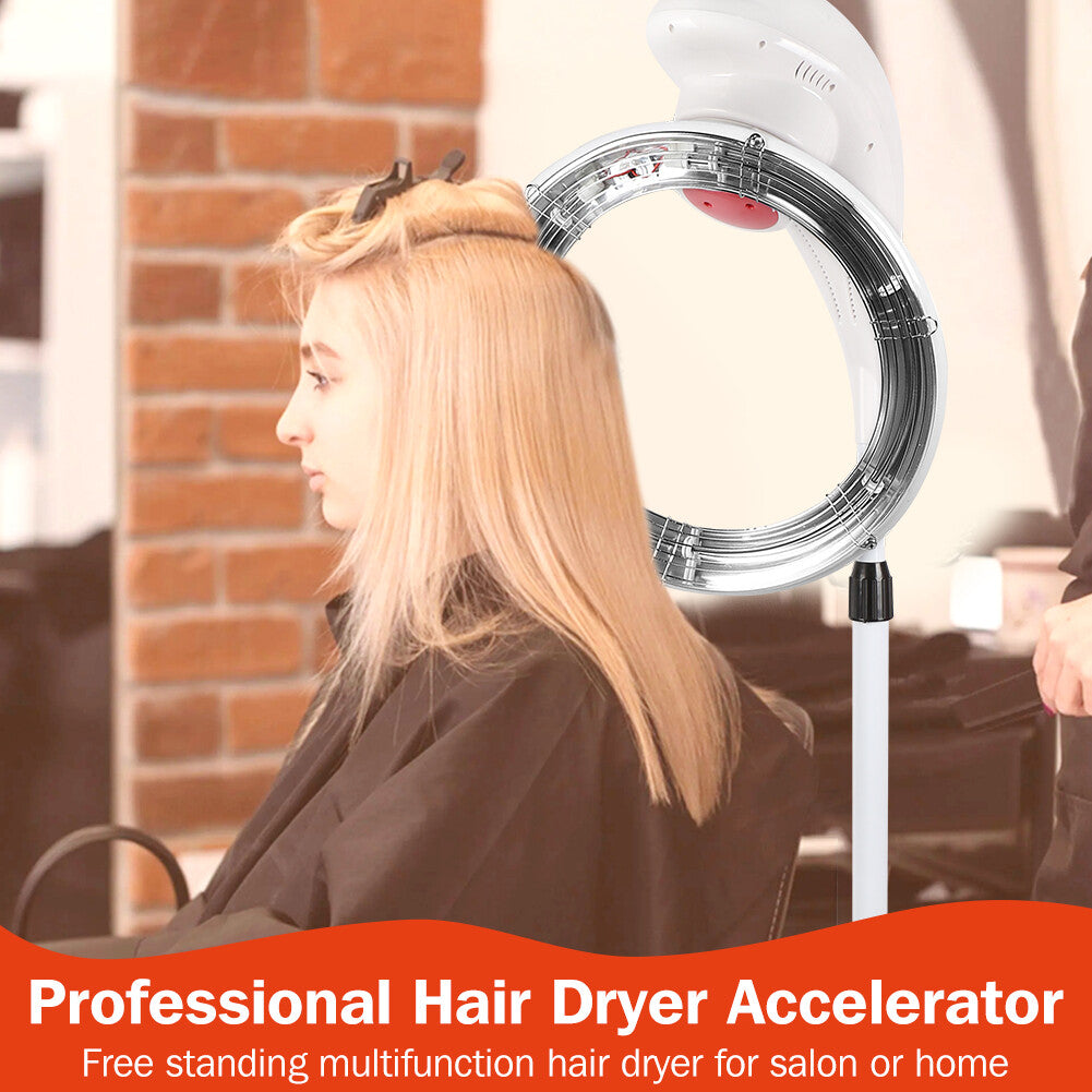 Standing Hair Dryer Accelerator Colour 360 Rotating Halo Rolling Salon Equipment